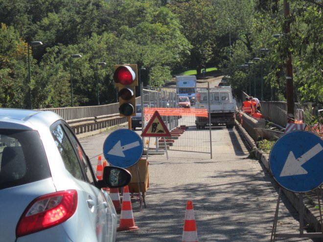 Benevento. Lavori al Ponte San Nicola (Ottobre 2015)