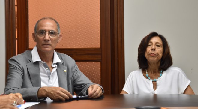 Il Presidente dell'Ordine Giovanni Pietro Ianniello e la dirigente scolastica del Liceo Scientifico Rummo Teresa Marchese