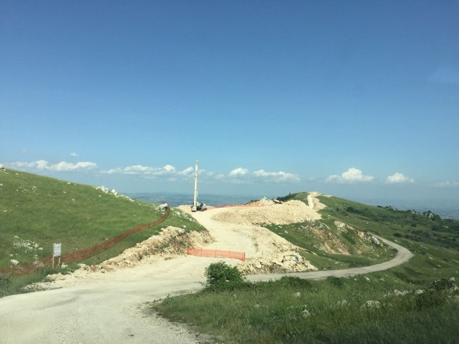 Impianto eolico in costruzione a Pontelandolfo (Benevento)