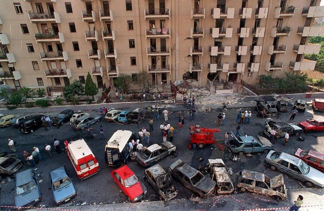 Via D'Amelio dopo esplosione. Foto: Wikipedia