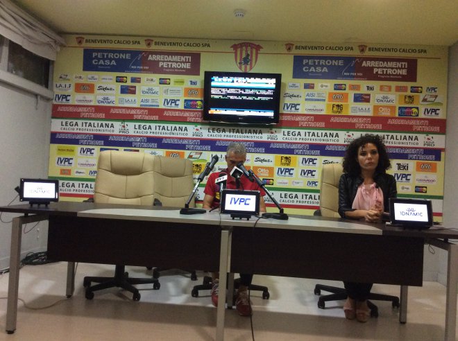 Cassia in sala stampa, allenatore in seconda del Benevento