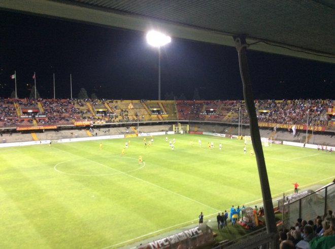 Benevento - Messina, azione di gioco