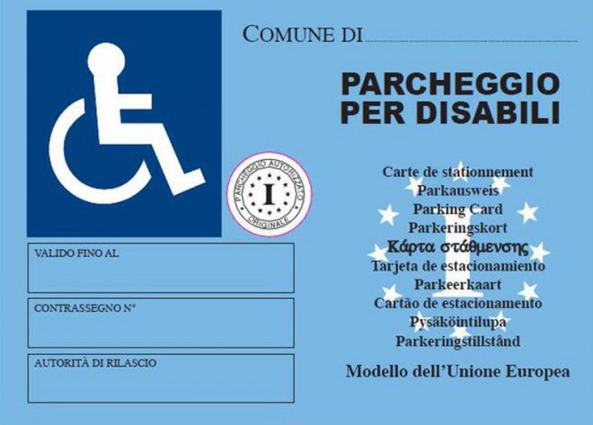 Nuovo Contrassegno disabili