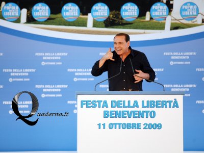 Silvio Berlusconi al Palatedeschi di Benevento