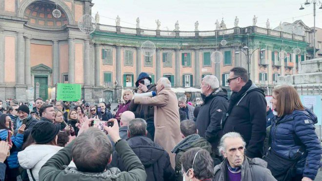 Napoli. Flop protesta No vax 