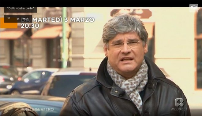 Paolo Del Debbio, conduttore della trasmissione di approfondimento del TG4
