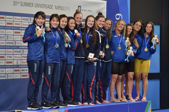 Universiadi. Premiazione gare di nuoto