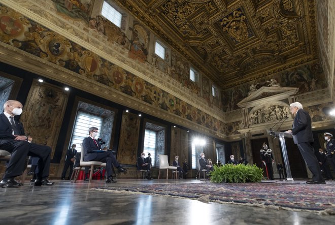 Palazzo del Quirinale. Il presidente della Repubblica Sergio Mattarella