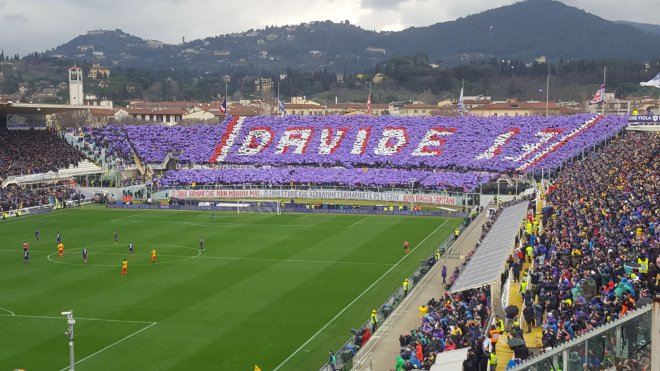 Fiorentina Benevento, omaggio a Davide Astori