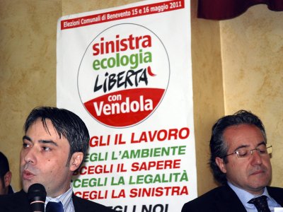 Giuseppe Di Gioia con il candidato sindaco Fausto Pepe.