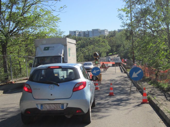 Benevento. Lavori al Ponte San Nicola (Ottobre 2015)