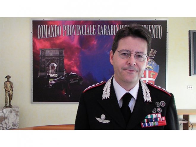 Colonnello Alessandro Puel, comandante provinciale dei Carabinieri di Benevento