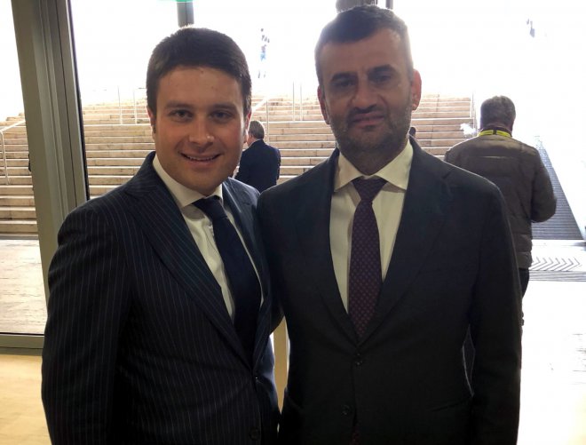 Francesco Rubano con il sindaco di Bari Antonio Decaro