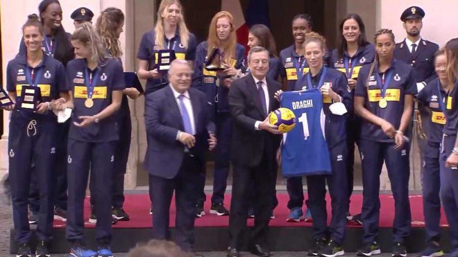 Volley, Draghi incontra le nazionali maschile e femminile