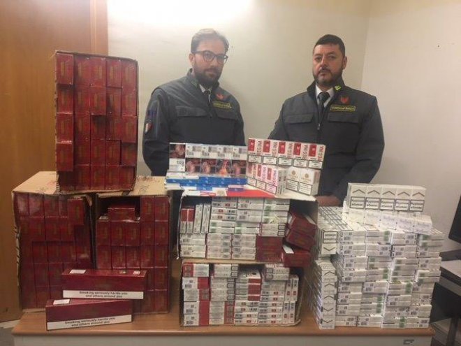 Sigarette di contrabbando sequestrate dalla Guardia di Finanza di Capua