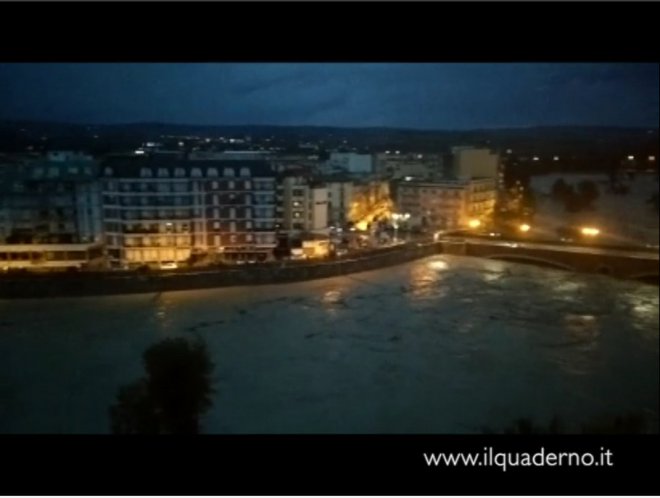 Alluvione a Benevento. Fiume Calore in piena