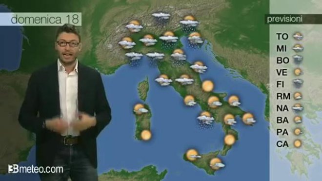 Meteo, le previsioni per domenica 18 ottobre