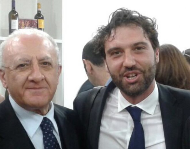 Il presidente della Regione Campania  Vincenzo De Luca con il consigliere regionale Erasmo Mortaruolo