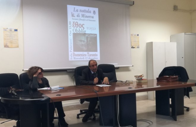 La nottola di Minerva - incontri filosofici del Liceo Giannone, lectio del professor Domenico Taranto