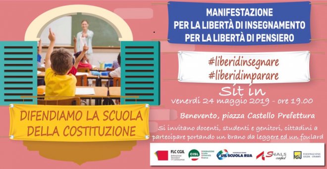 sit - in per la professoressa Dell'Aria