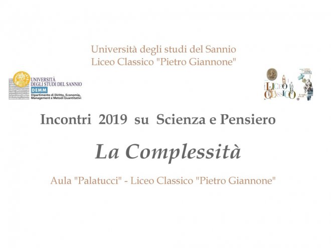 Liceo Giannone e Unisannio - conferenza dibattito Scienza e pensiero