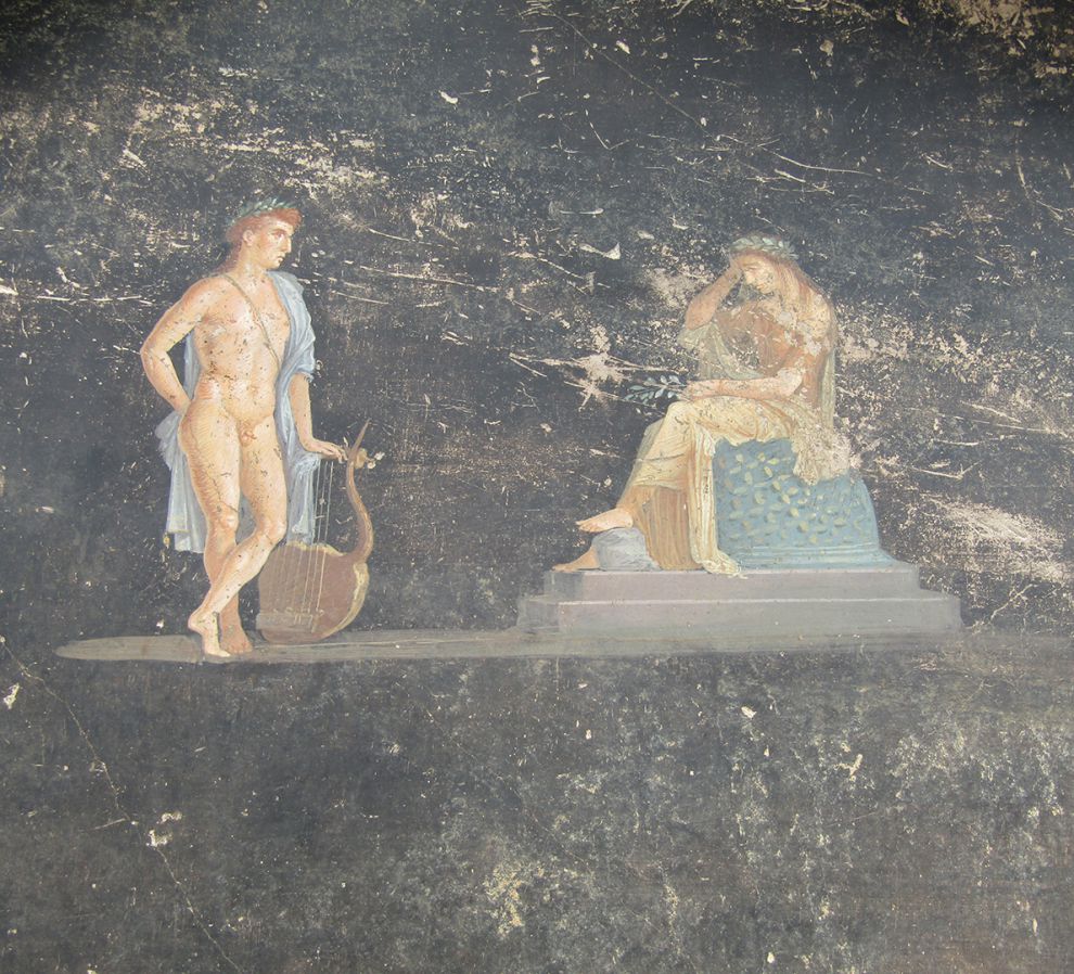 Il salone nero con affreschi di III stile nella Regio IX, insula 10 di Pompei (Foto Ufficio Stampa e Comunicazione MiC)