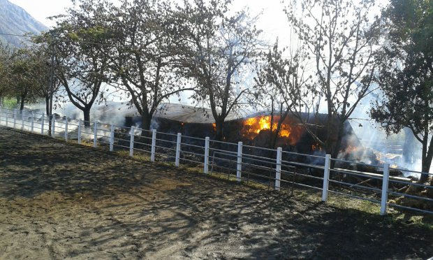Incendio capannone Airola