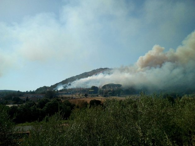 Vasto incendio alle porte di San Salvatore Telesino