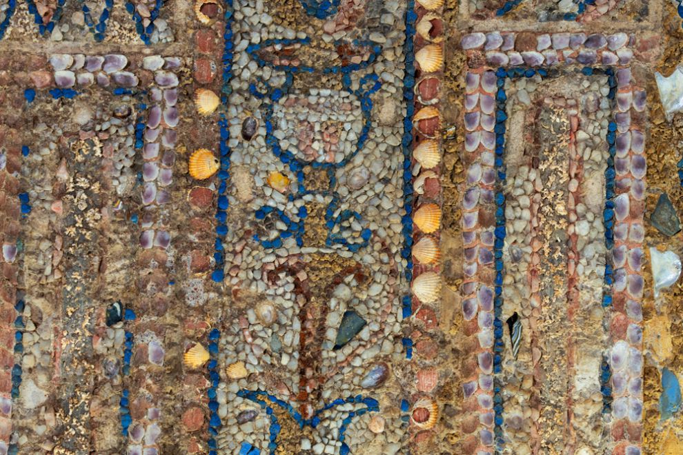 Particolare del mosaico della Domus