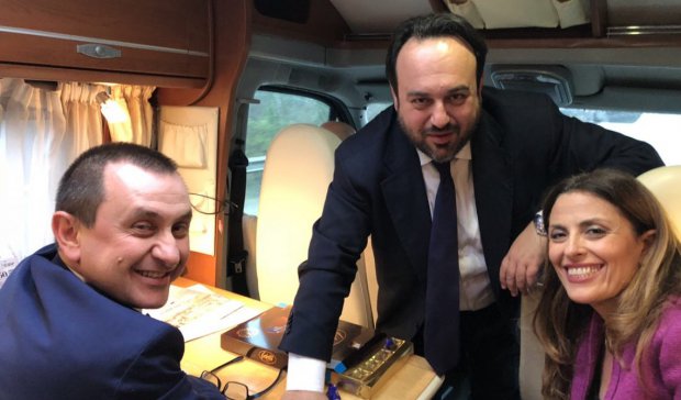 Carmine Valentino con Ettore Rosato e Assunta Tartaglione