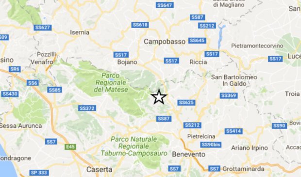 Scossa terremoto Morcone 2017