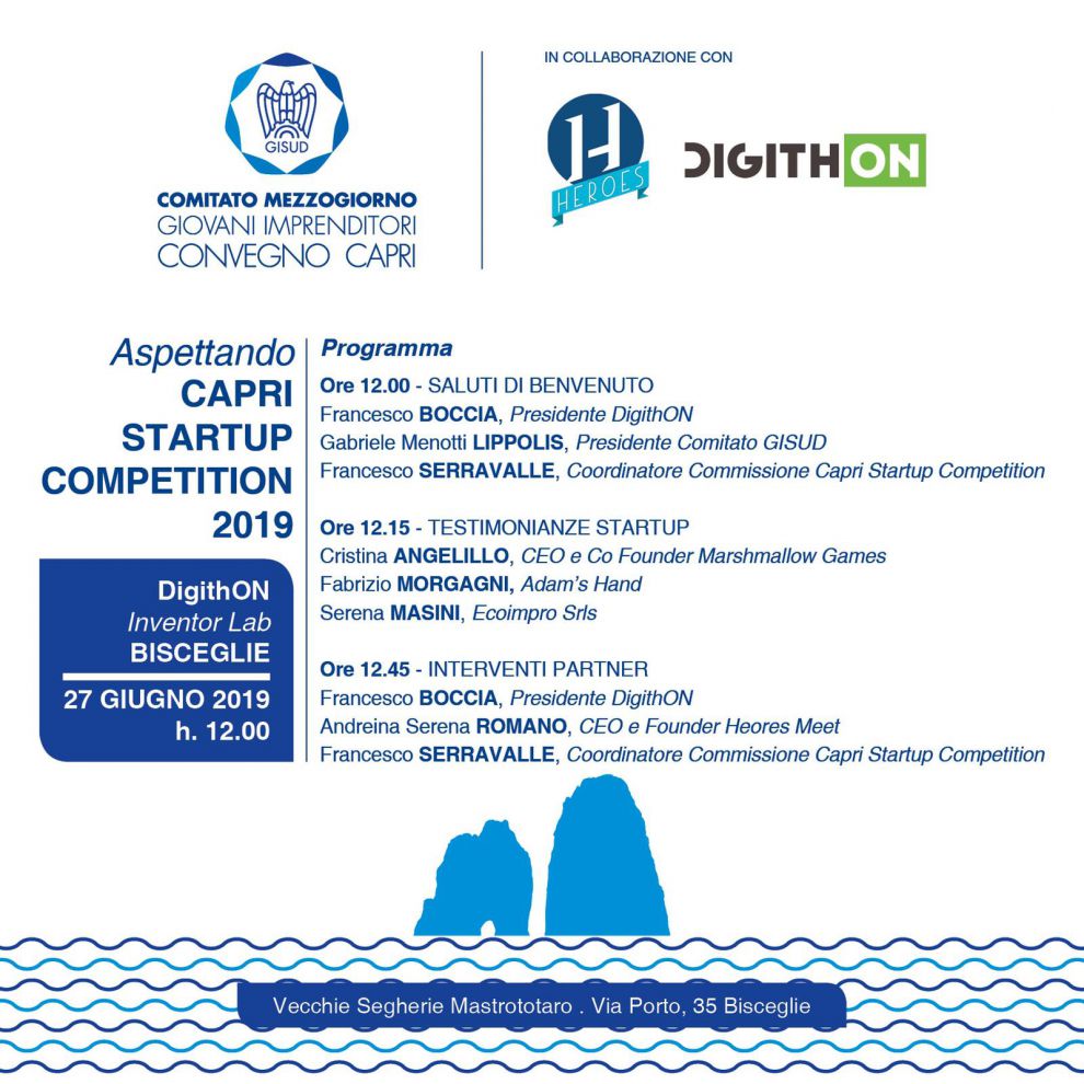 Programma Capri Start Up Competition 2019