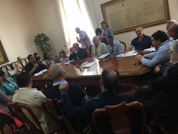 Il vertice di stamani a Palazzo Mosti