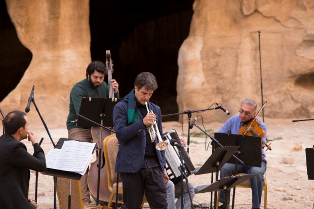 Luca Aquino a Petra in Giordania