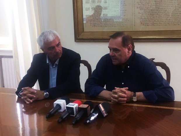 Il soprintendente Salvatore Buonomo e il sindaco di Benevento Clemente Mastella