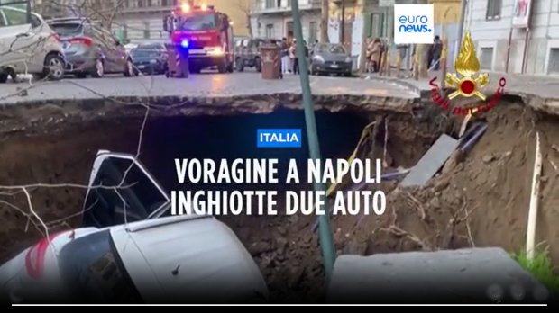 Napoli: voragine stradale al Vomero (21/02/2024)