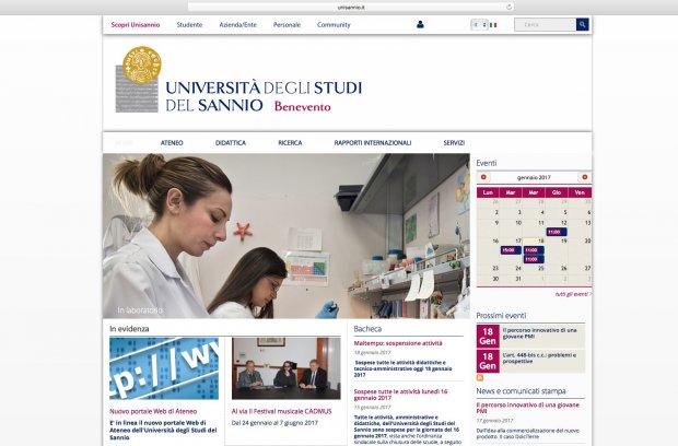  Unisannio vara il nuovo portale web