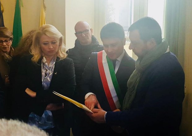 Francesco Rubano con Matteo Salvini