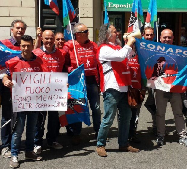 Protesta del Conapo a Roma
