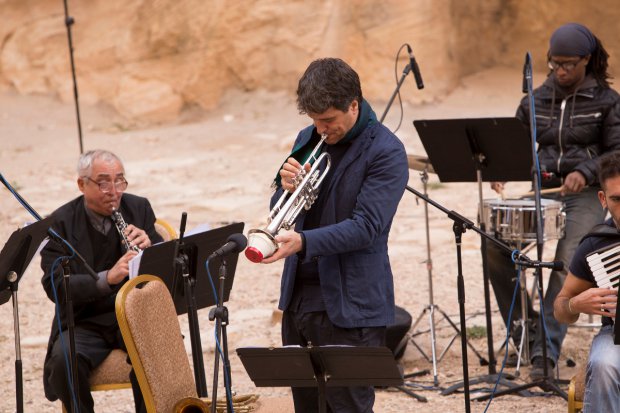 Luca Aquino a Petra in Giordania