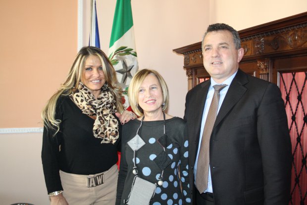 Convitto Nazionale Pietro Giannone. Antonio Di Maria con Marina Rupo e Silvana Quarantiello 