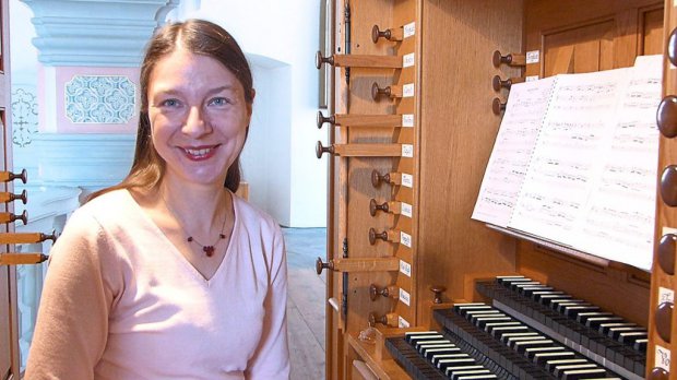 Maestro Ekaterina Kofanova, organista titolare della Chiesa di S. Pietro di Basilea