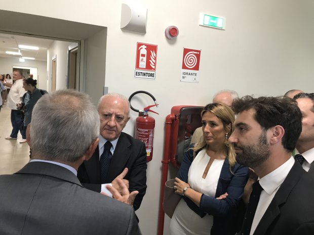 Erasmo Mortaruolo con Chiara Marciani e Vincenzo De Luca