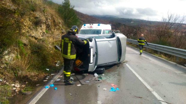 Incidente SP 12 Cusano Mutri Telese (7 marzo 2018)