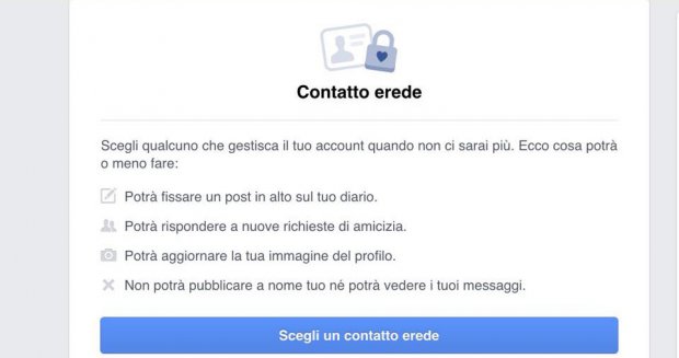 Contatto erede di Facebook