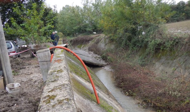 Il vallone San Giovanni, danneggiato dall'alluvione 