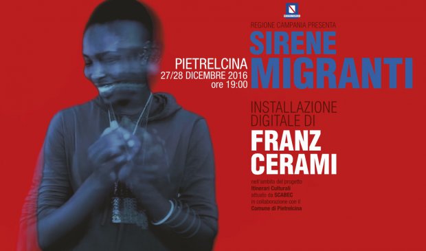 Pietrelcina. Sirene Migranti, installazione digitale di Franz Cerami