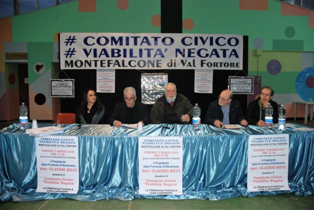 Incontro del presidente della Provincia Claudio Ricci con il Comitato Viabilita' Negata a Montefiascone Valfortore