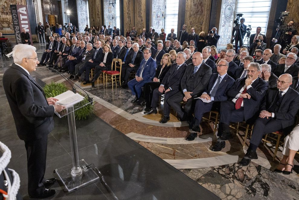 Il Presidente Sergio Mattarella rivolge il suo indirizzo di saluto in occasione della celebrazione del Giorno della Memoria
