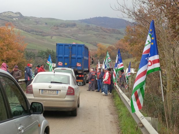 La protesta dei forestali